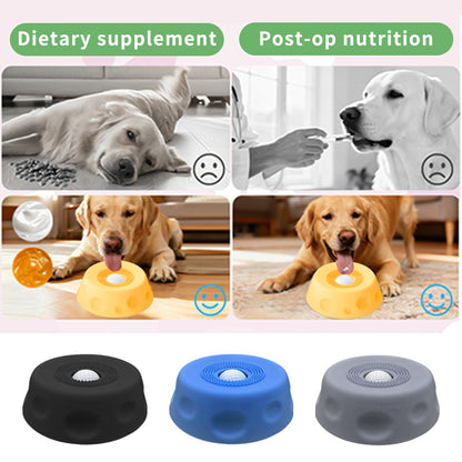 Spherical Slow-Feeder Lick Plate for Dogs