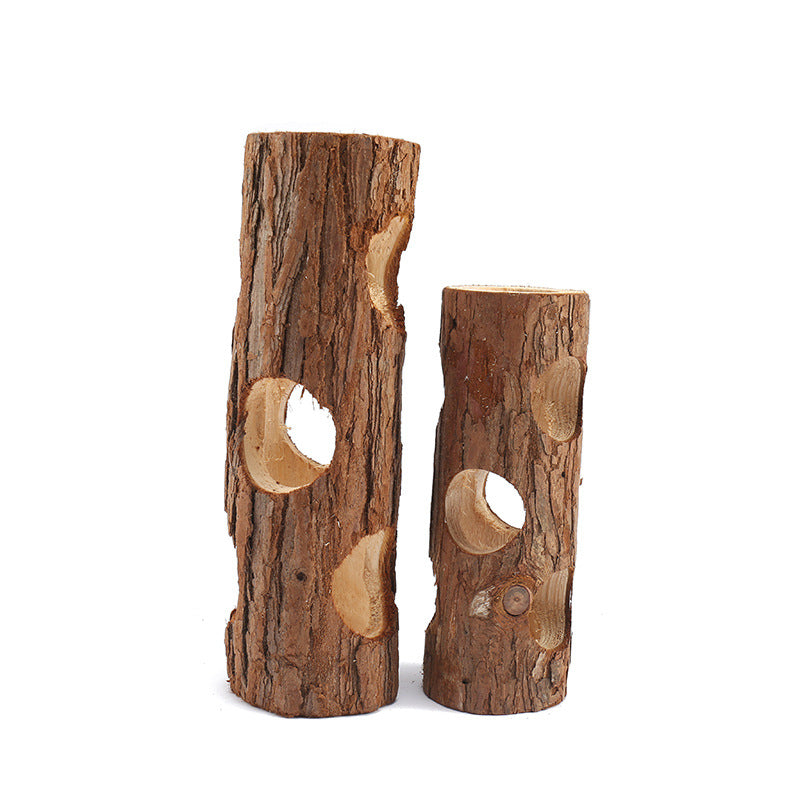 Wood Pipe Maze Chew Toy for Hamsters & Rabbits