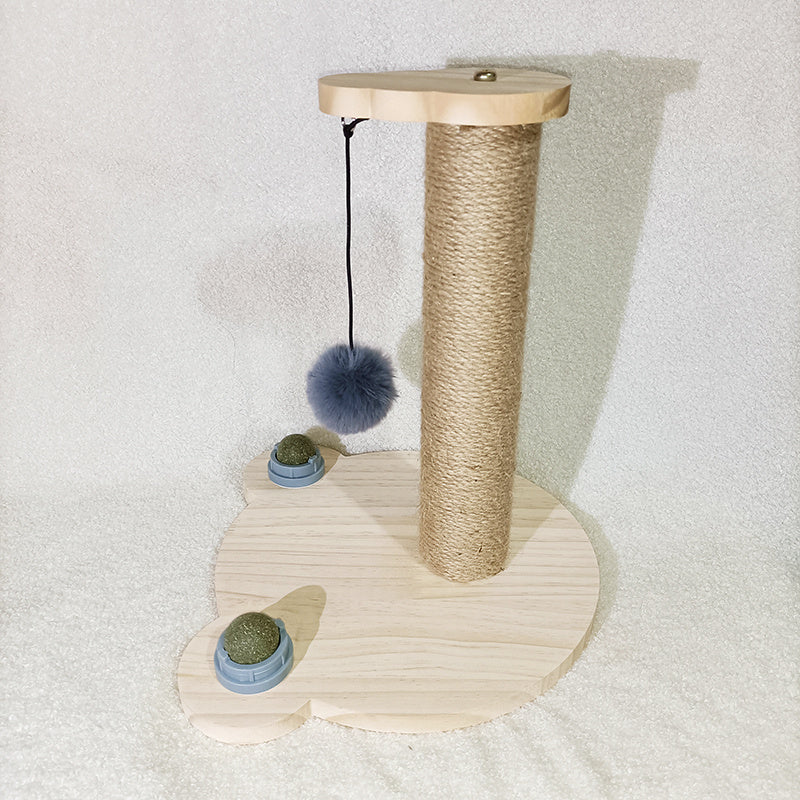 Solid Wood Cat Turntable Spinner Toy