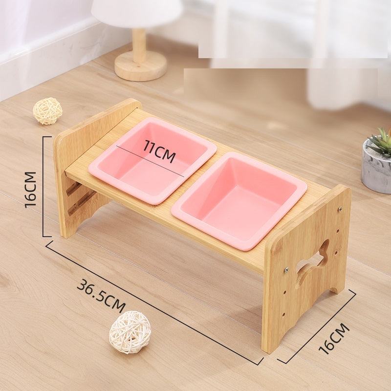 Adjustable Raised Pet Bowl with Neck Support