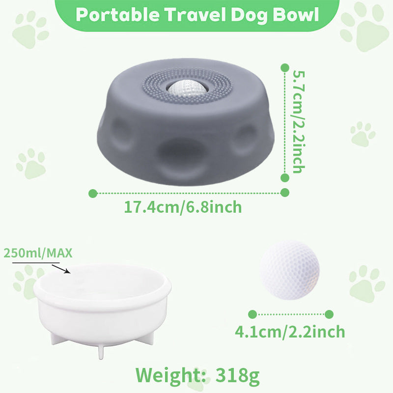 Spherical Slow-Feeder Lick Plate for Dogs