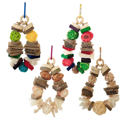 Natural Wooden Chew Toy Set for Rabbits & Hamsters