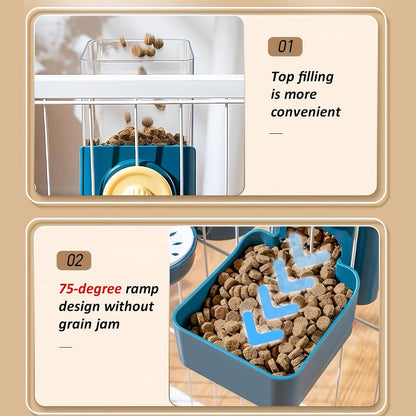 2-in-1 Hanging Food & Water Station for Small Pets