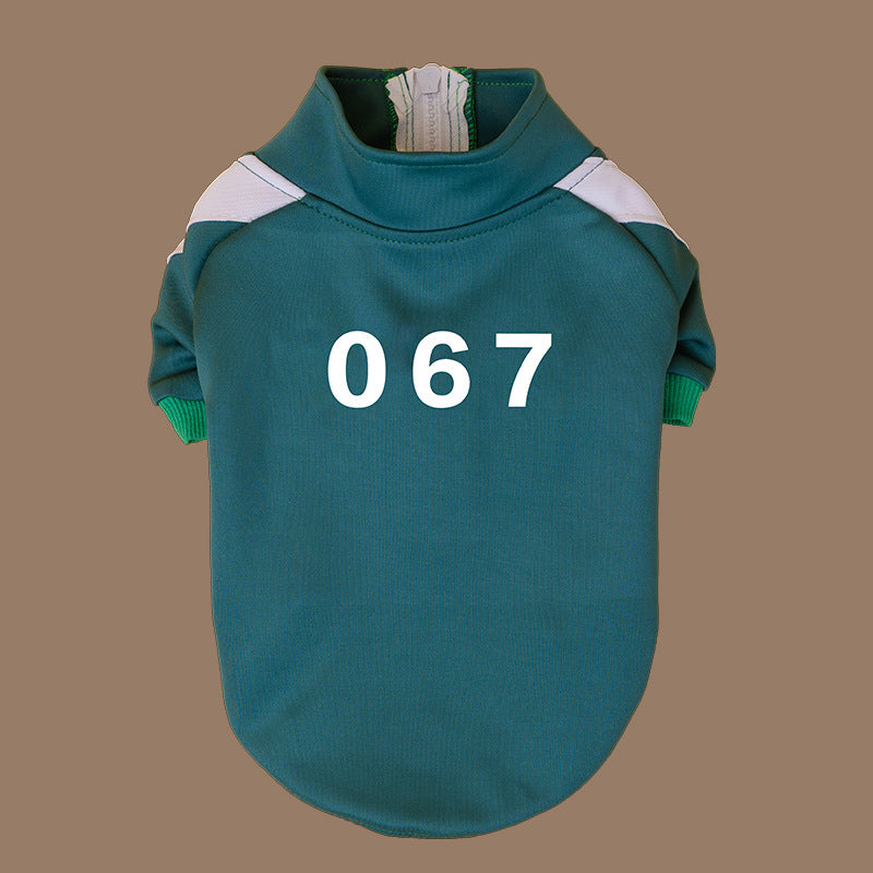 Cozy Number Print Pet Sweater