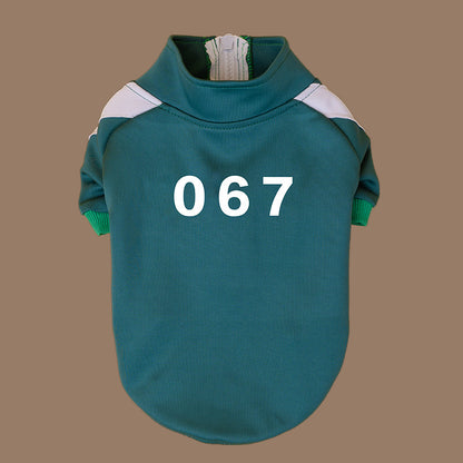 Cozy Number Print Pet Sweater