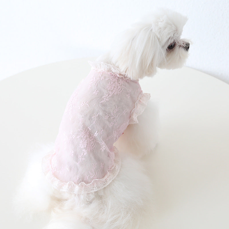 Lace Anti-Lint Pet Vest for Dogs & Cats
