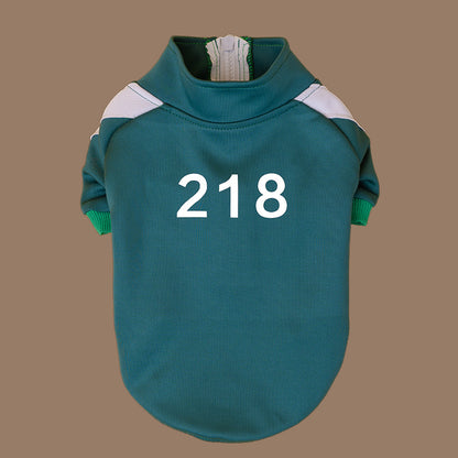 Cozy Number Print Pet Sweater