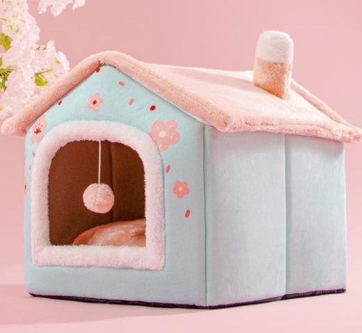 Warm Foldable Dog House - Winter Pet Bed & Cat Sofa