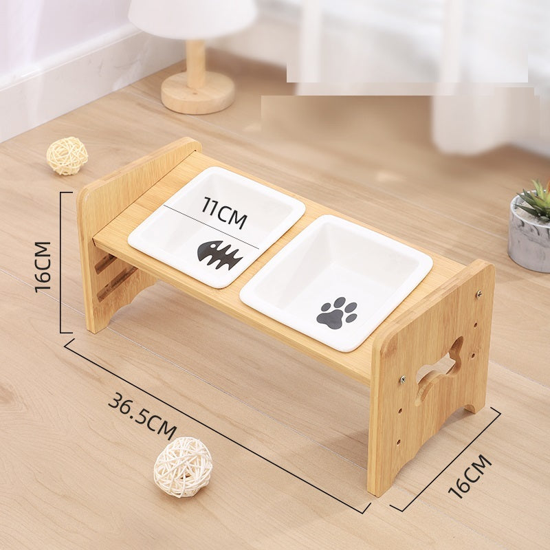 Adjustable Raised Pet Bowl with Neck Support