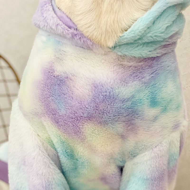 Warm Tie-Dye Sweater for Large Dogs